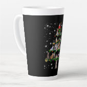 Tasse Latte Petit Arbre De Noël Cat Couvert De Flamme De Flamm (Angle gauche)
