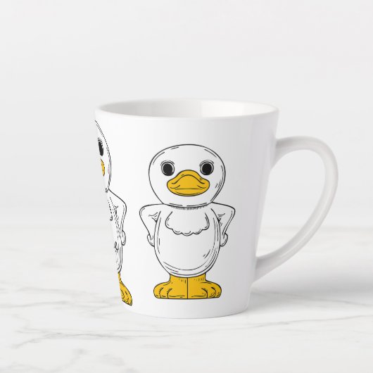 Tasse Latte Petit canard blanc debout Thunder_Cove (Droite)
