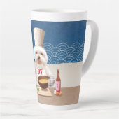 Tasse Latte Petit Chien Chef (Angle droit)