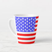 Tasse Latte Petit drapeau américain entièrement imprimé (Angle gauche)