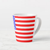 Tasse Latte Petit drapeau américain entièrement imprimé (Angle droit)