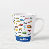 Tasse Latte Petit Garçon Things That Move Vehicle Cars Kid (Droite)