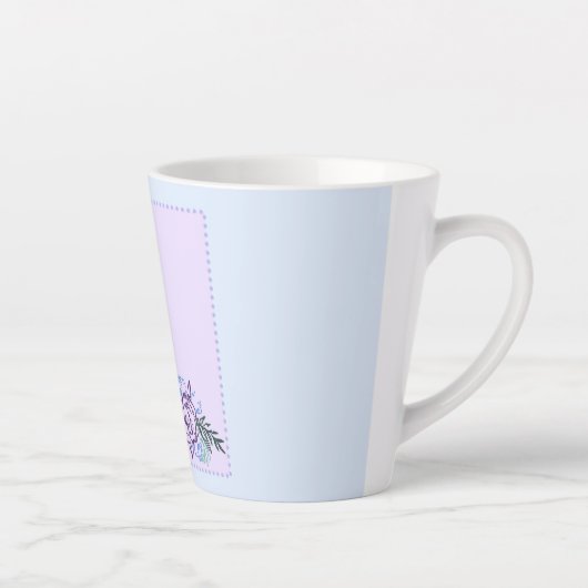 Tasse Latte Petit Rose Aqua (Droite)