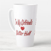 Tasse Latte Petite amie drôle citation texte rouge (Angle gauche)