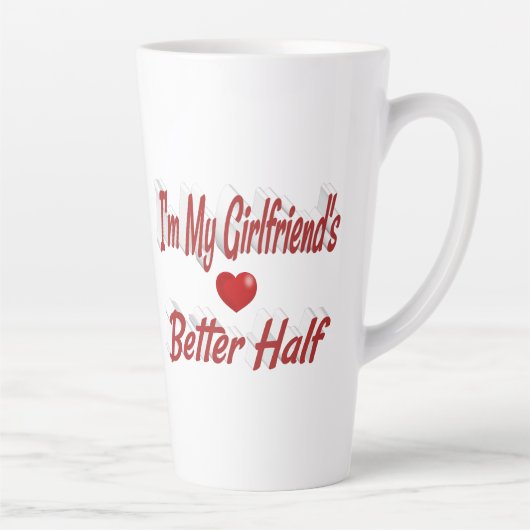 Tasse Latte Petite amie drôle citation texte rouge (Droite)