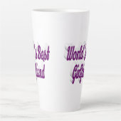 Tasse Latte Petite amie écriture violette (Devant)