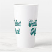 Tasse Latte Petite amie typographie verte (Devant)