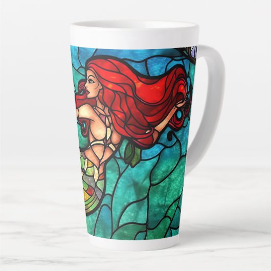 Tasse Latte Petite sublimation de sirène-34765 (Angle droit)