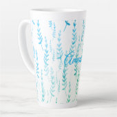Tasse Latte Petites brindilles avec Feuilles (Angle gauche)