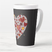 Tasse Latte Petits Coeurs (Angle droit)
