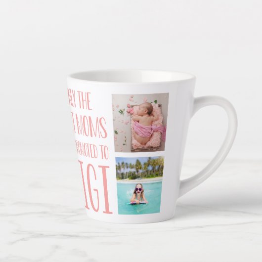 Tasse Latte Petits-enfants Gigi Photo et nom (Droite)