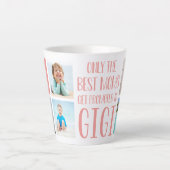 Tasse Latte Petits-enfants Gigi Photo et nom (Devant)