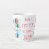 Tasse Latte Petits-enfants Grammy Photo et nom (Devant)