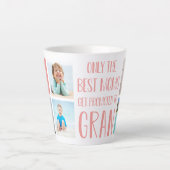 Tasse Latte Petits-enfants Gran Photo et nom (Devant)