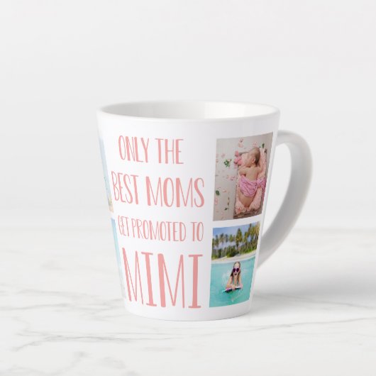 Tasse Latte Petits-enfants Mimi Photo et nom (Angle droit)
