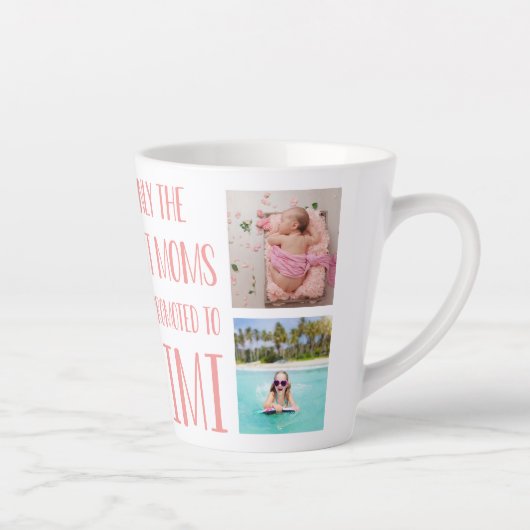 Tasse Latte Petits-enfants Mimi Photo et nom (Droite)