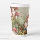 Tasse Latte Petits Gnomes & Tabourets Art numérique (Devant)