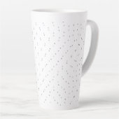 Tasse Latte Petits, gris foncé plus des signes et des points d (Angle droit)