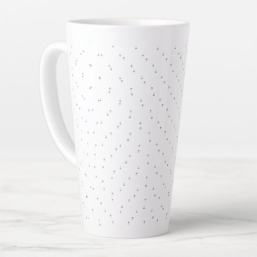 Tasse Latte Petits, gris foncé plus des signes et des points d (Angle gauche)