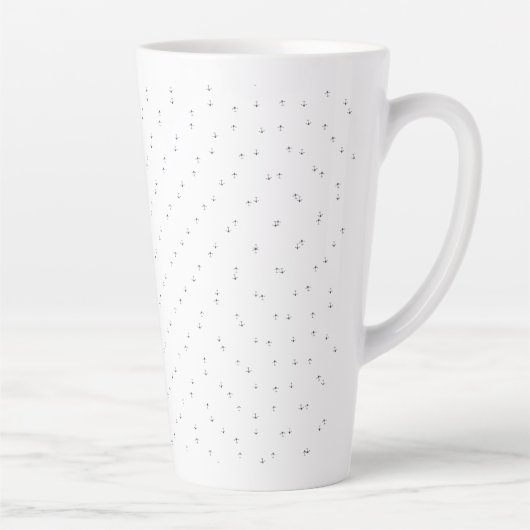 Tasse Latte Petits, gris foncé plus des signes et des points d (Droite)