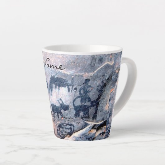 Tasse Latte pétroglyphe américain originaire Thunder_Cove (Angle droit)