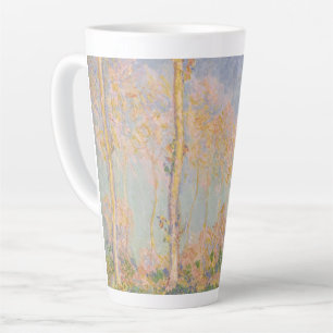 Tasse Latte Peupliers, paysage impressionniste, Claude Monet