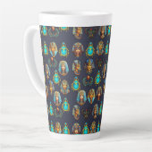 Tasse Latte Pharaoh's Legacy: Antique Egyptian Patterns  (Angle gauche)