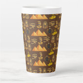 Tasse Latte Pharaoh's Legacy: Antique Egyptian Patterns  (Devant)