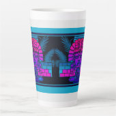 Tasse Latte Pharaon Synthwave (Devant)