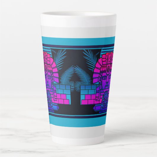 Tasse Latte Pharaon Synthwave (Devant)