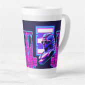 Tasse Latte Pharaon Synthwave (Angle droit)