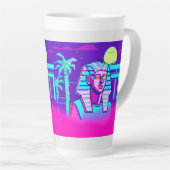 Tasse Latte Pharaon Synthwave (Angle droit)
