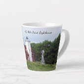 Tasse Latte Phare de 40 Mile Point (Angle droit)