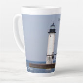 Tasse Latte Phare de Manistee North Pierhead (Angle gauche)