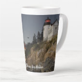 Tasse Latte Phare pittoresque Bar Harbour (Angle droit)