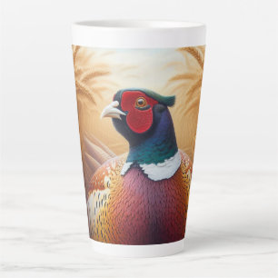 Tasse Latte Pheasant reposant dans un champ de blé d'or