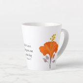 Tasse Latte Philemon 1:7 Fleur d'Hibiscus Tropical Chrétien (Angle droit)