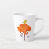 Tasse Latte Philemon 1:7 Fleur d'Hibiscus Tropical Chrétien (Droite)