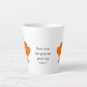 Tasse Latte Philemon 1:7 Fleur d'Hibiscus Tropical Chrétien (Devant)