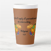 Tasse Latte Philippiens 4:19 (Devant)