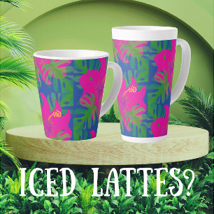 Tasse Latte Philodendron Hibiscus Tropical Tropical