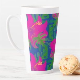 Tasse Latte Philodendron Hibiscus Tropical Tropical 