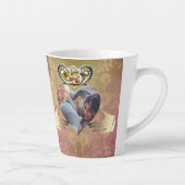 Tasse Latte Photo 23e anniversaire du Mariage Topaz Claddagh (Droite)