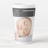 Tasse Latte Photo bébé mignonne moderne | Citation de beauté (Devant)