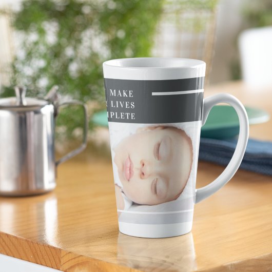 Tasse Latte Photo bébé mignonne moderne | Citation de beauté