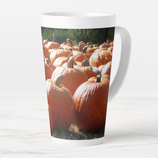 Tasse Latte Photo citrouille pour automne, Halloween ou Thanks (Angle droit)