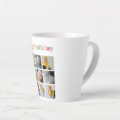 Tasse Latte Photo Collage | Colorful Happy Holiday (Angle droit)