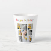 Tasse Latte Photo Collage | Colorful Happy Holiday (Devant)