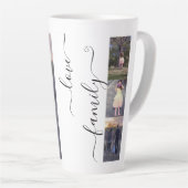 Tasse Latte Photo Collage Famille Photos Modèle Calligraphie (Angle droit)
