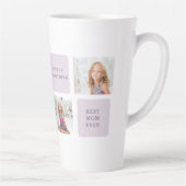 Tasse Latte Photo Collage moderne Joyeux jour des mères violet (Droite)